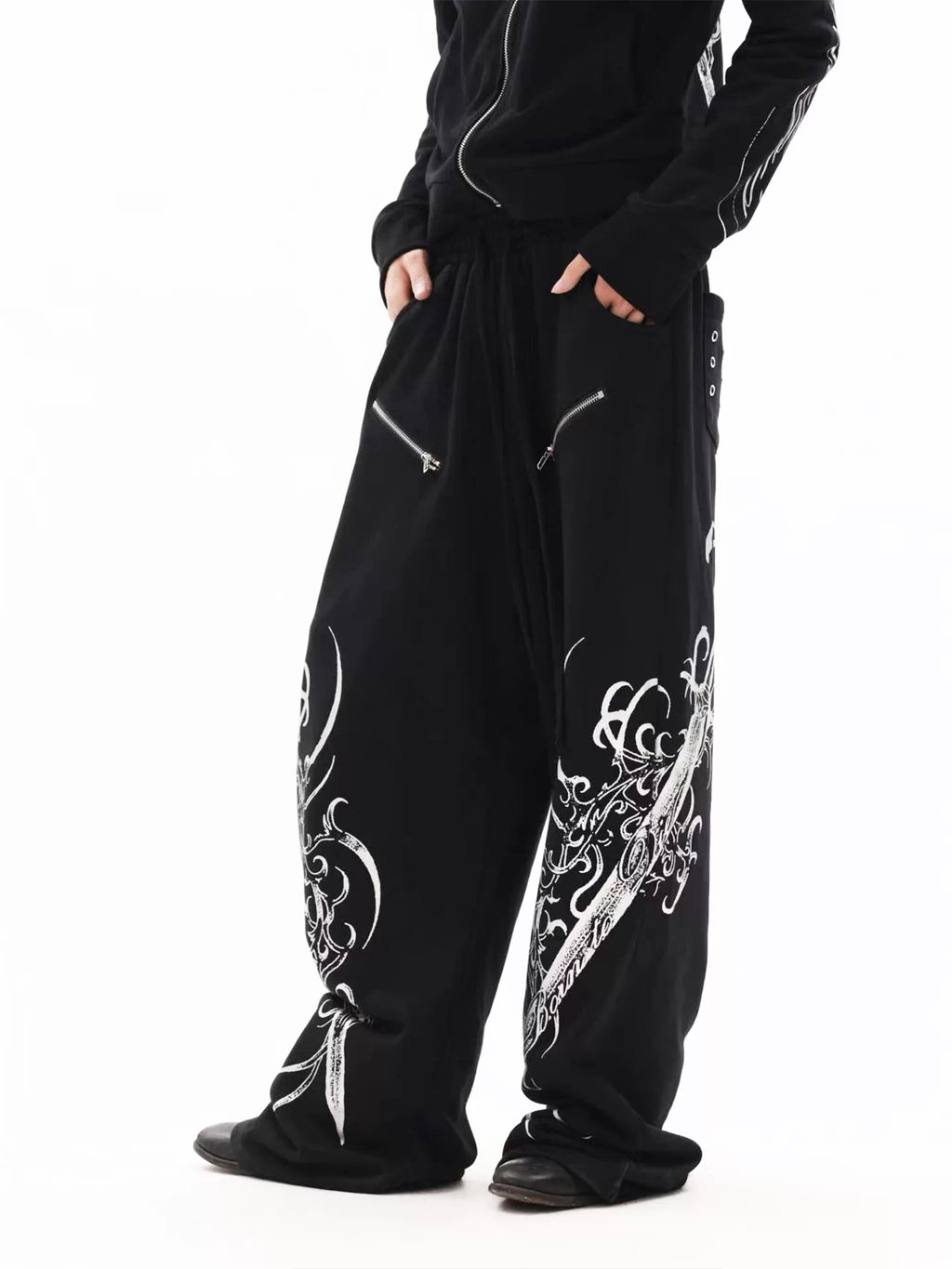 DETW * A-Line Vintage Streetwear Stacked Boxing Sweatpants