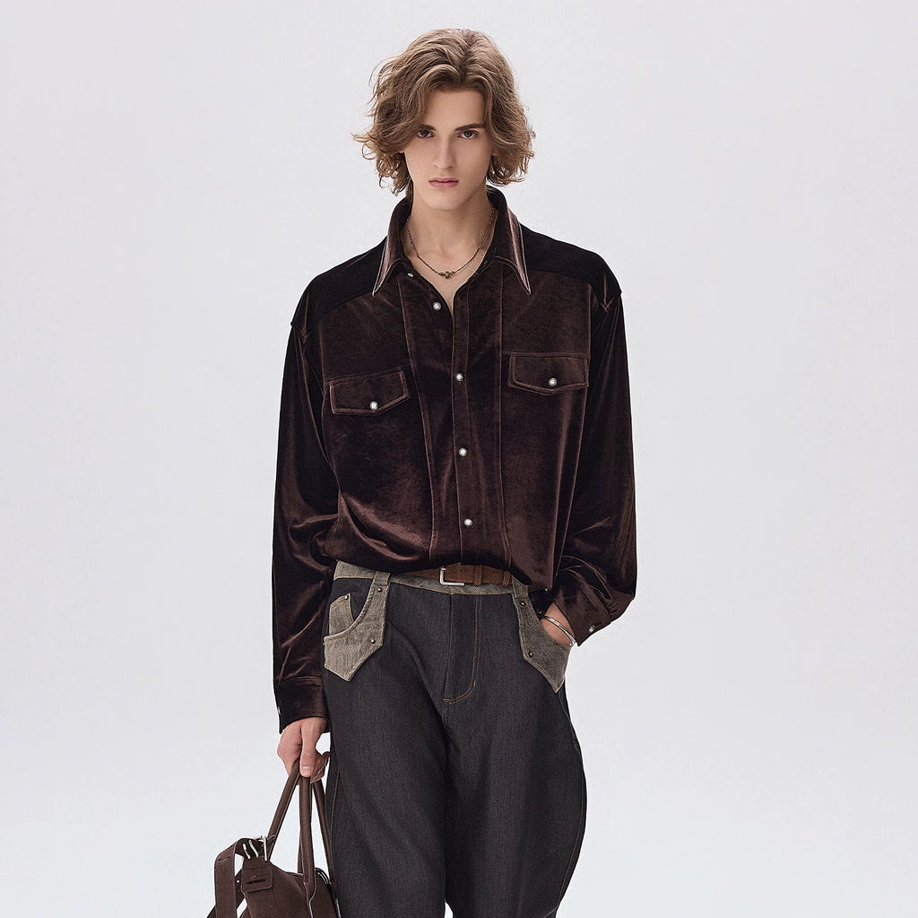 CHOR Velvet-Touch Long-Sleeve Shirt