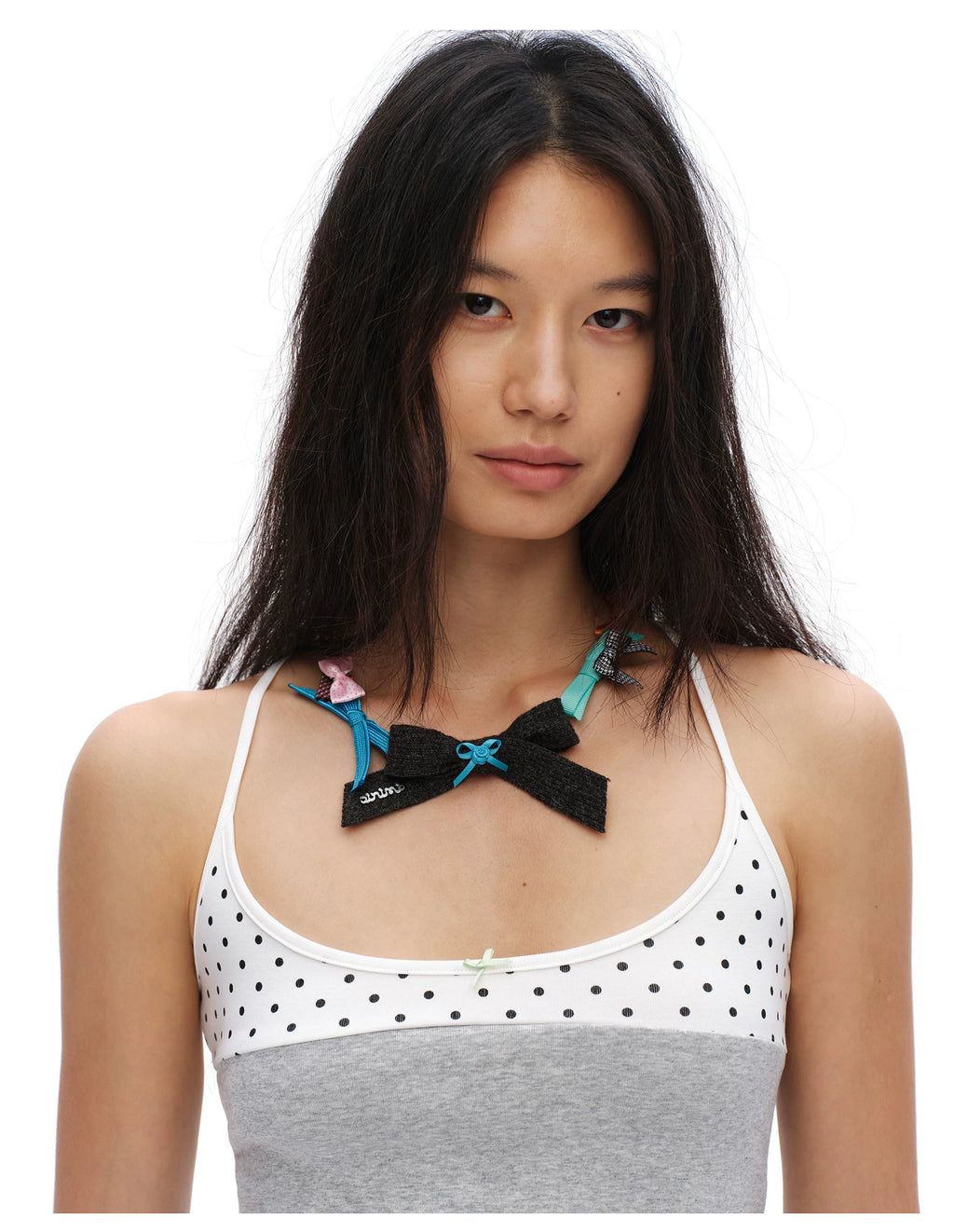 oinimi Handmade Dopamine Bow Choker Necklace