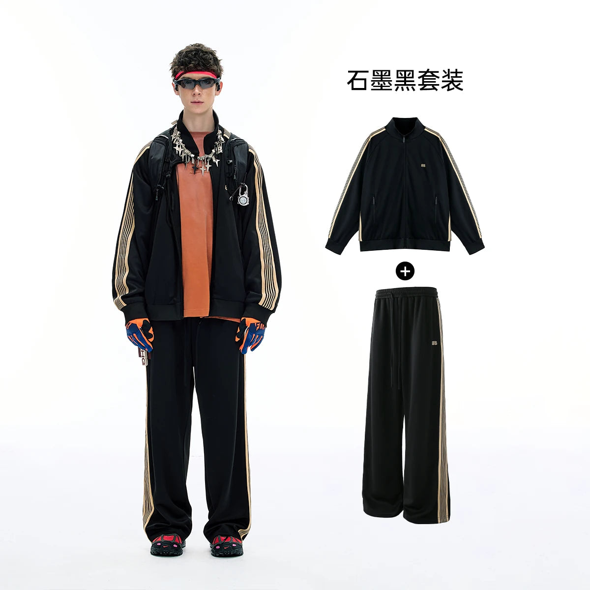 BJHG Three-Stripe Jacket & Pants Set