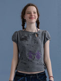 Achihara Jiji Bubble Mouse Breathable Cropped Tee