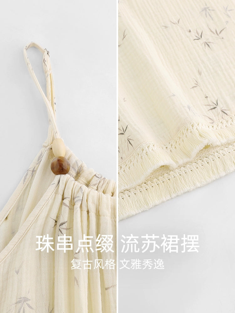 Yuenei new Chinese suspender nightdress