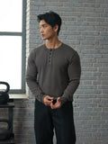 AFTERGLOW Soft Waffle Henry Neck Long Sleeve
