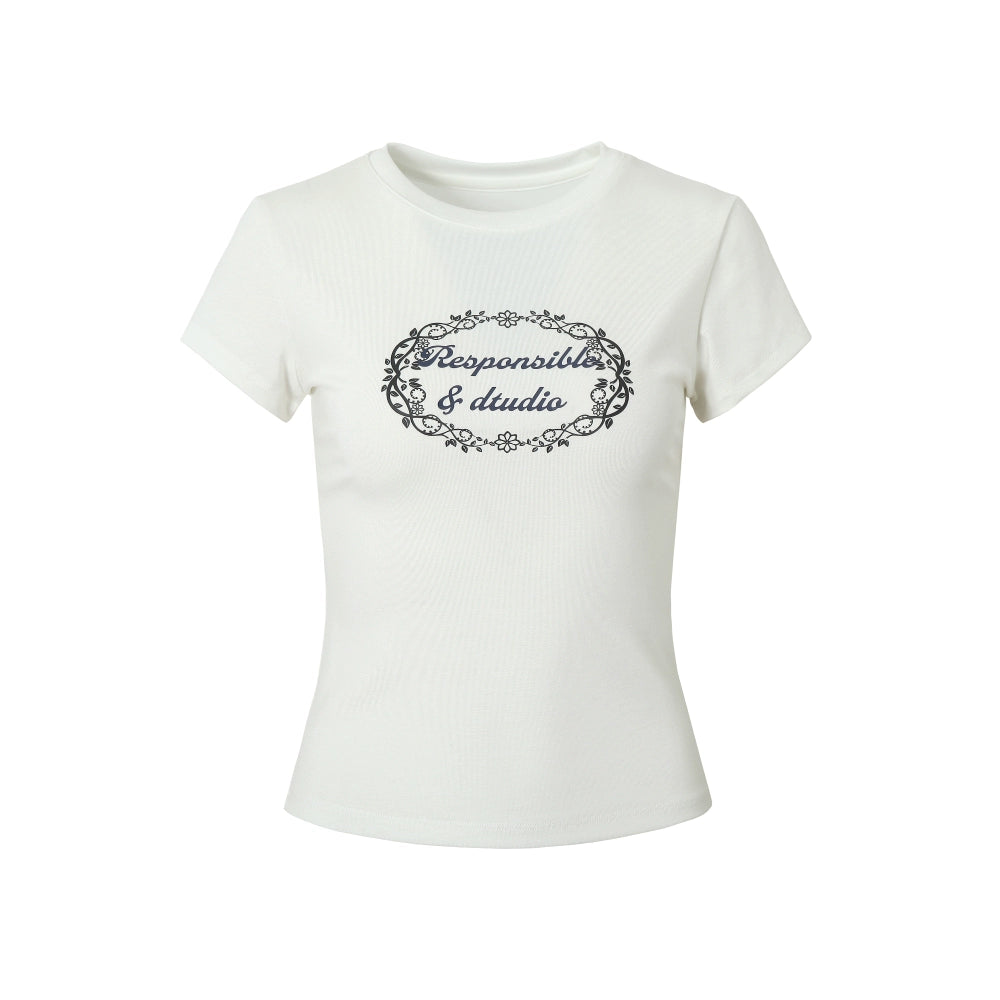 RPB BRAND Crew Neck Slim Slim Short Tee