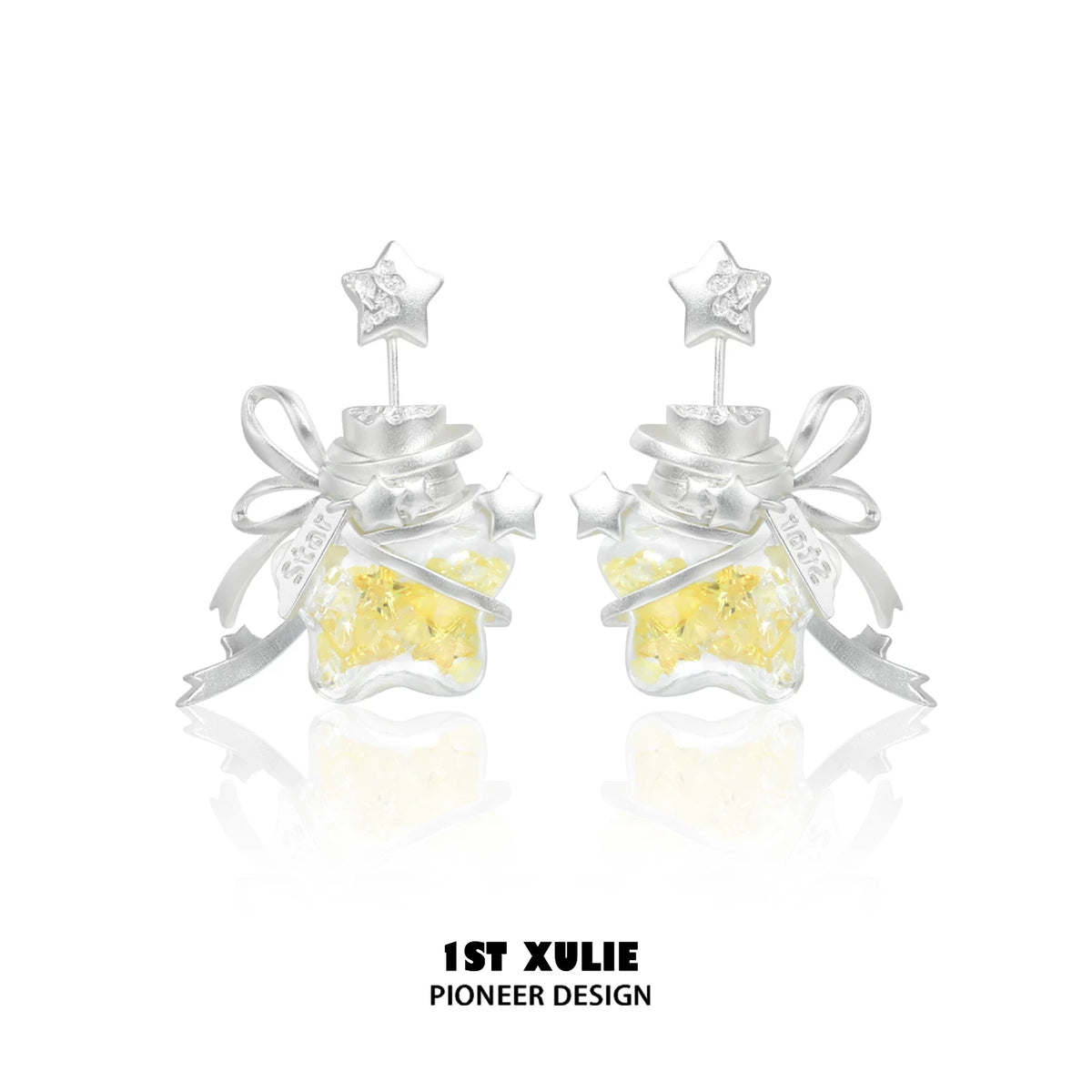 1ST XULIE Star Wishing Bottle Stud Earrings