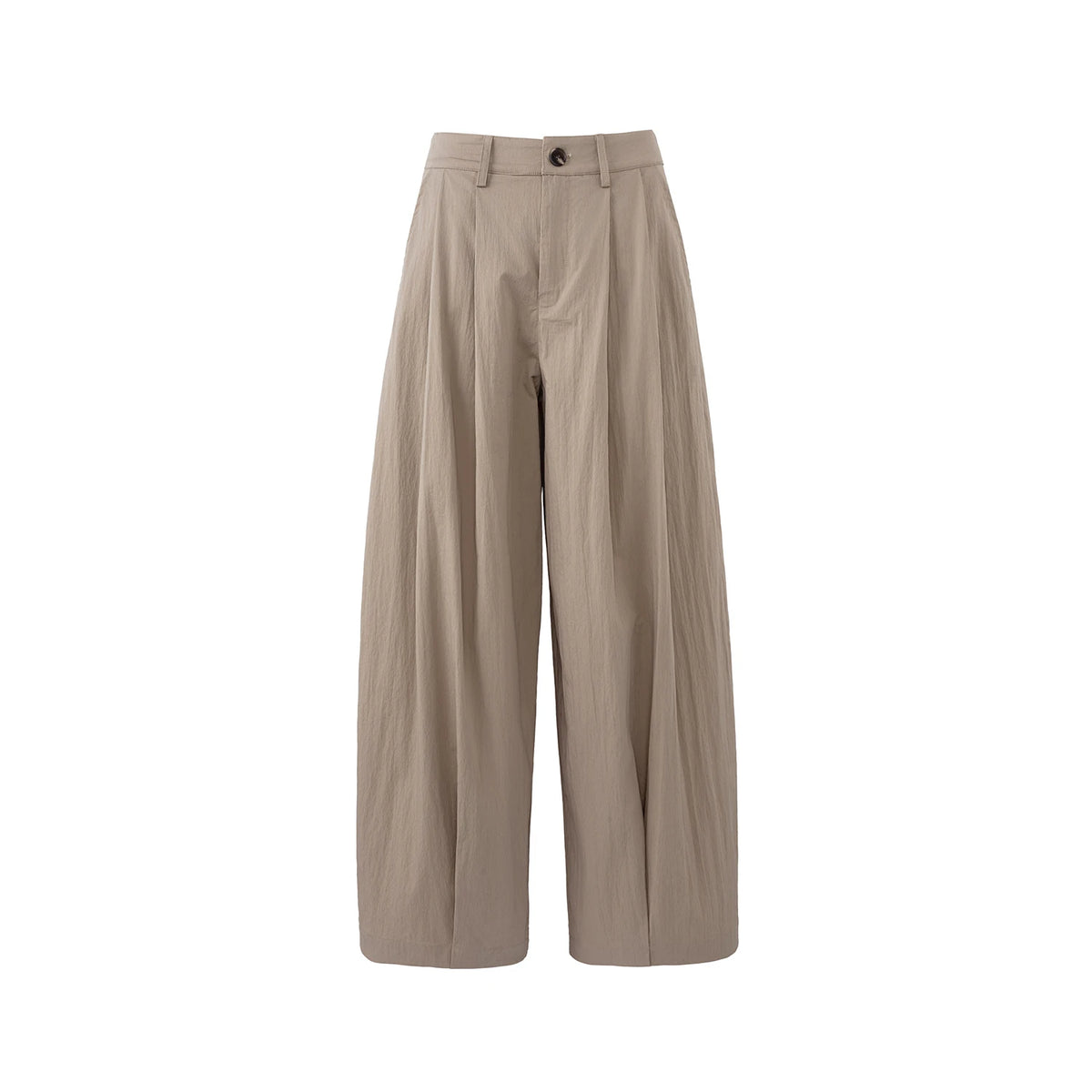 MoodBerry Pleated High-Waist Wide-Leg Pants