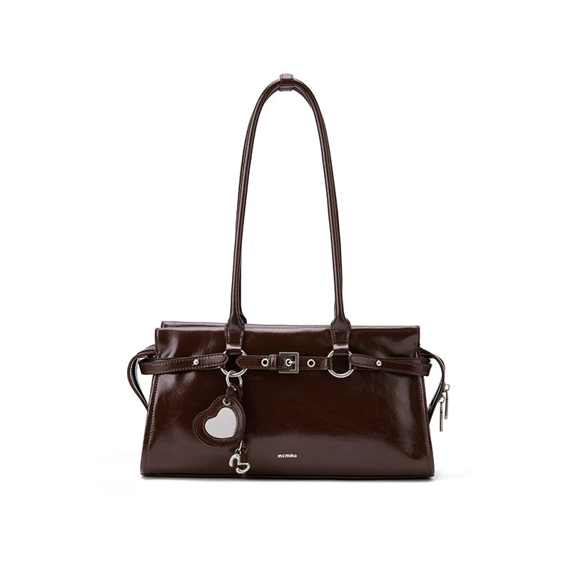 Mcmiko Cowhide Niche Shoulder Handbag
