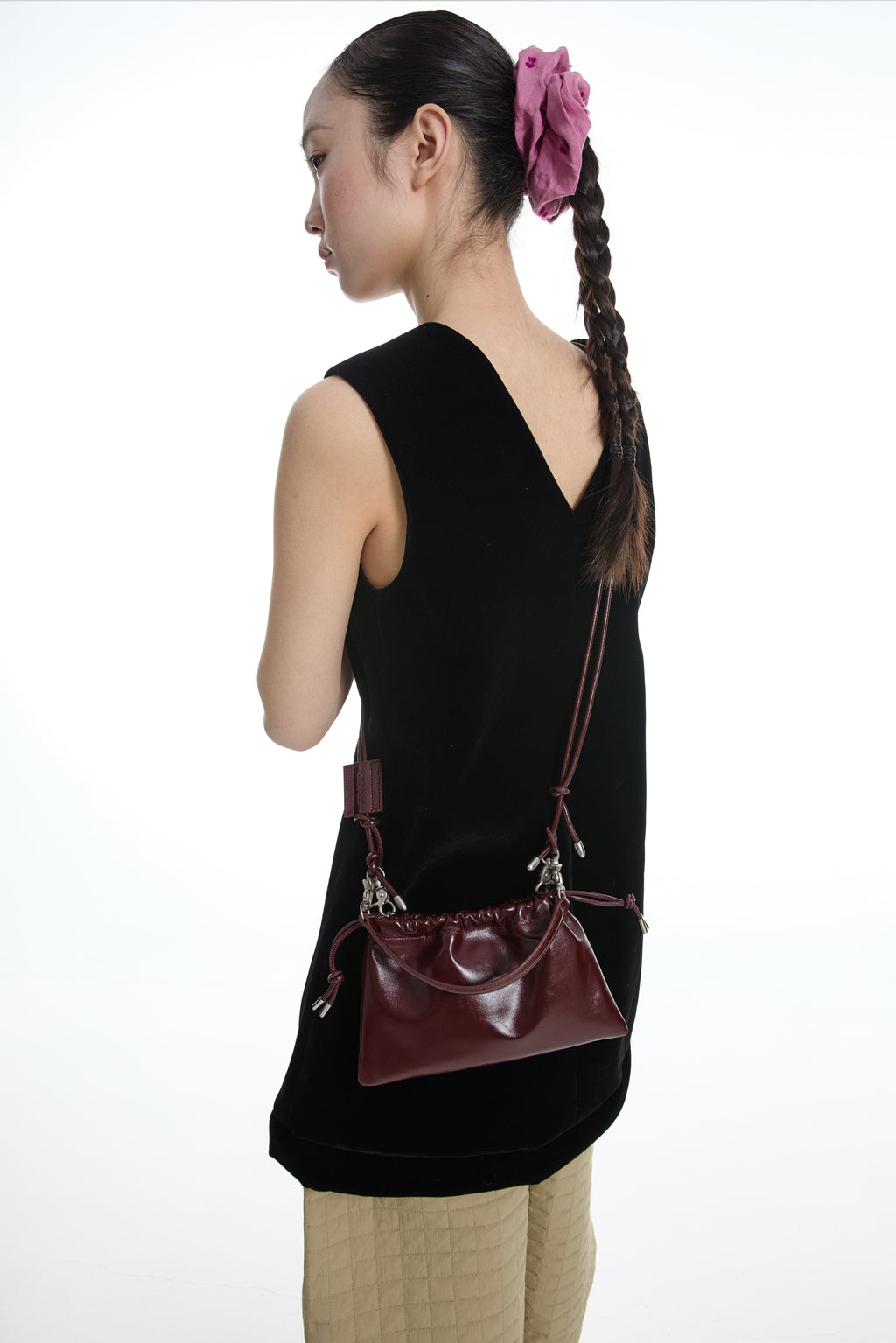 DirtySix Cow Split Leather Fran little cloud cowhide small bag