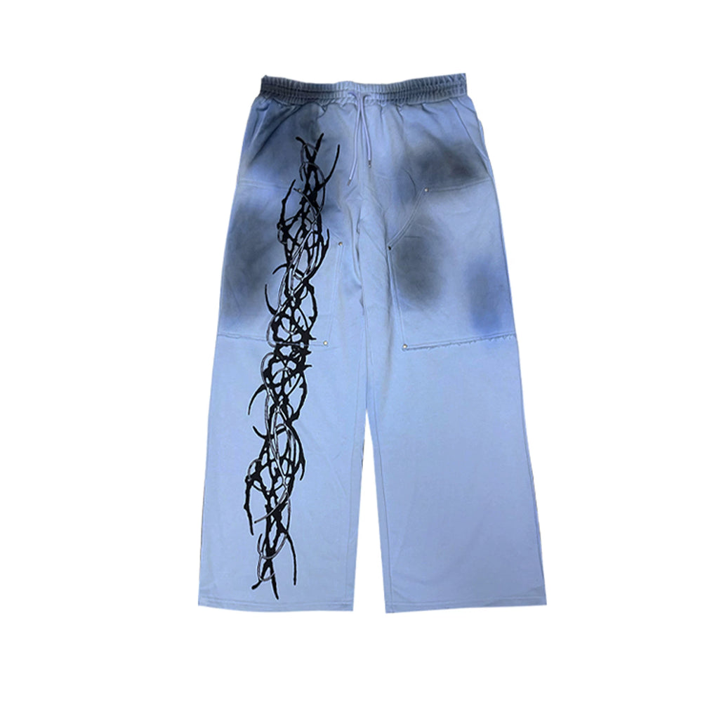 PAIKI Thorn Ink Splatter Baggy Sweatpants