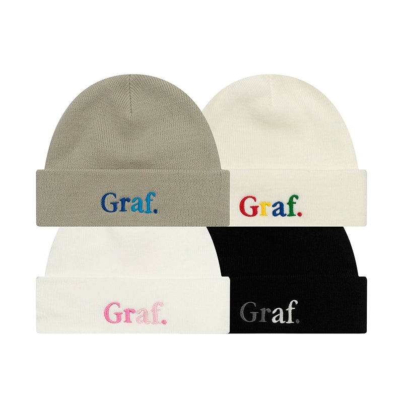 GRAF Tones Embroidered Knit Beanie