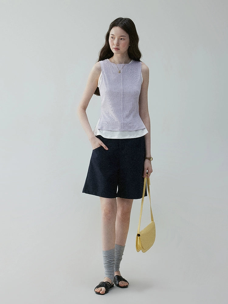 VOOE Korean Loose Casual Suit Five-point Pants