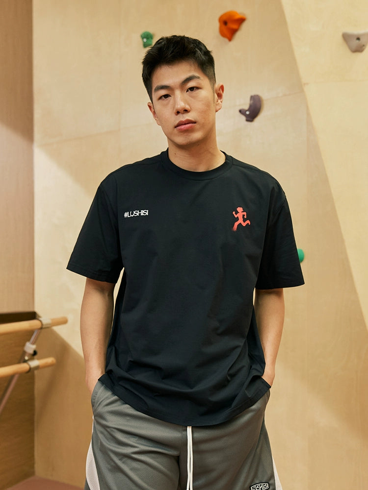 LUSHISI Moisture Wicking Exercise Short Tee