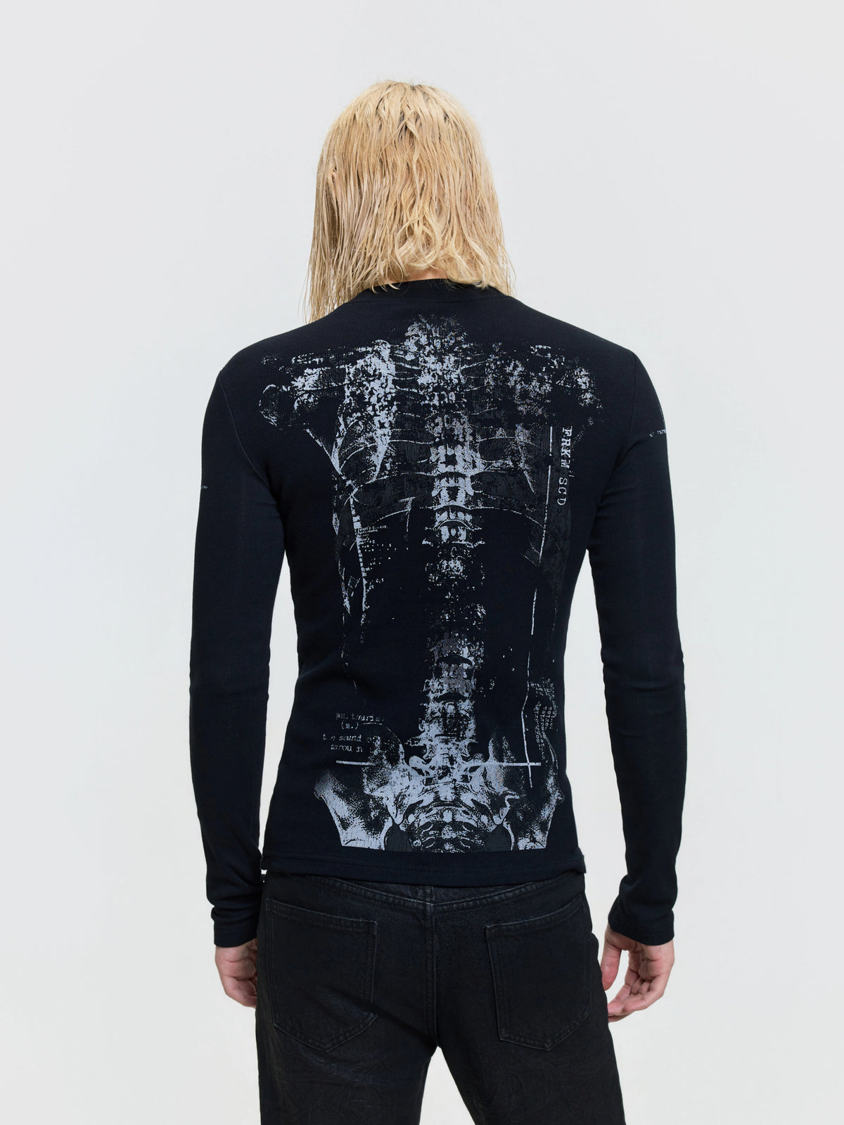 FRKM SCD Human Skeleton Print 260g Breathable Slim Fit Tee