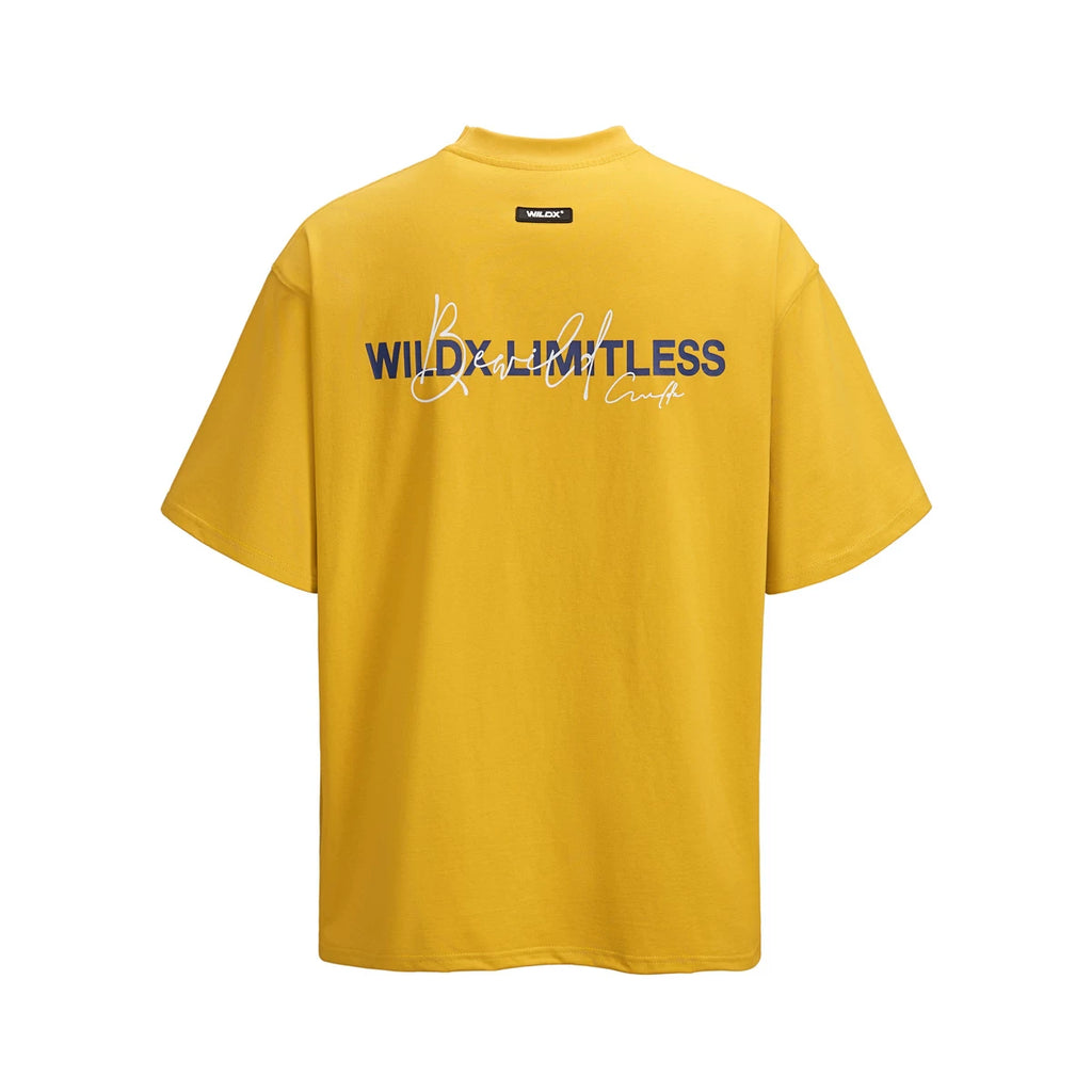 WILDX LIMITLESS W.L 270g Pure Cotton Letter Print Tee