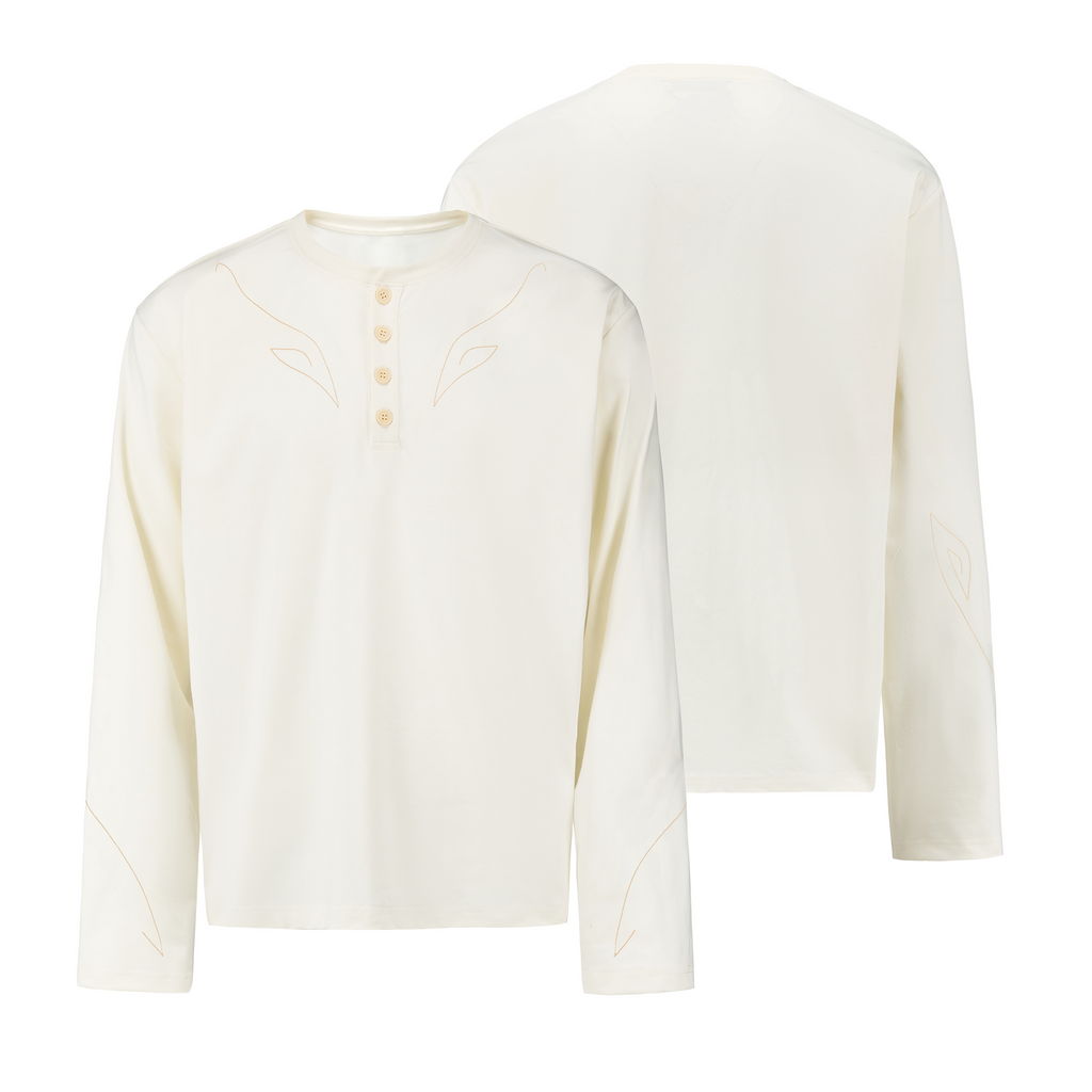 Esaias Rune Embroidered Breathable Long-Sleeve Tee