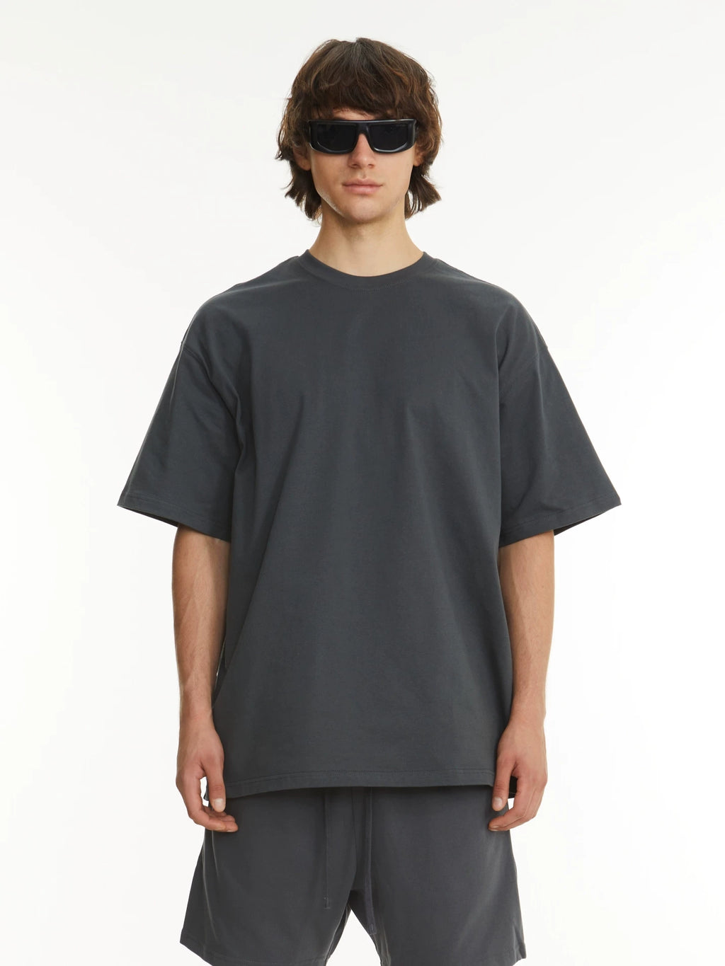 Blank: Map Oversized Small Neckline Casual Tee