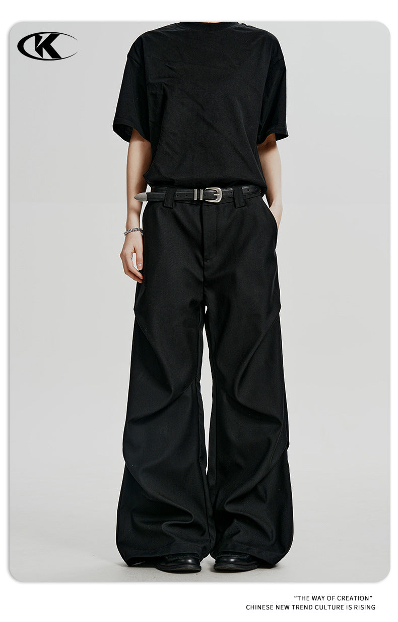 11KN Pleated Straight Leg Trousers