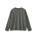 BUTTBILL Henry Neck Waffle Long Sleeve Sweater