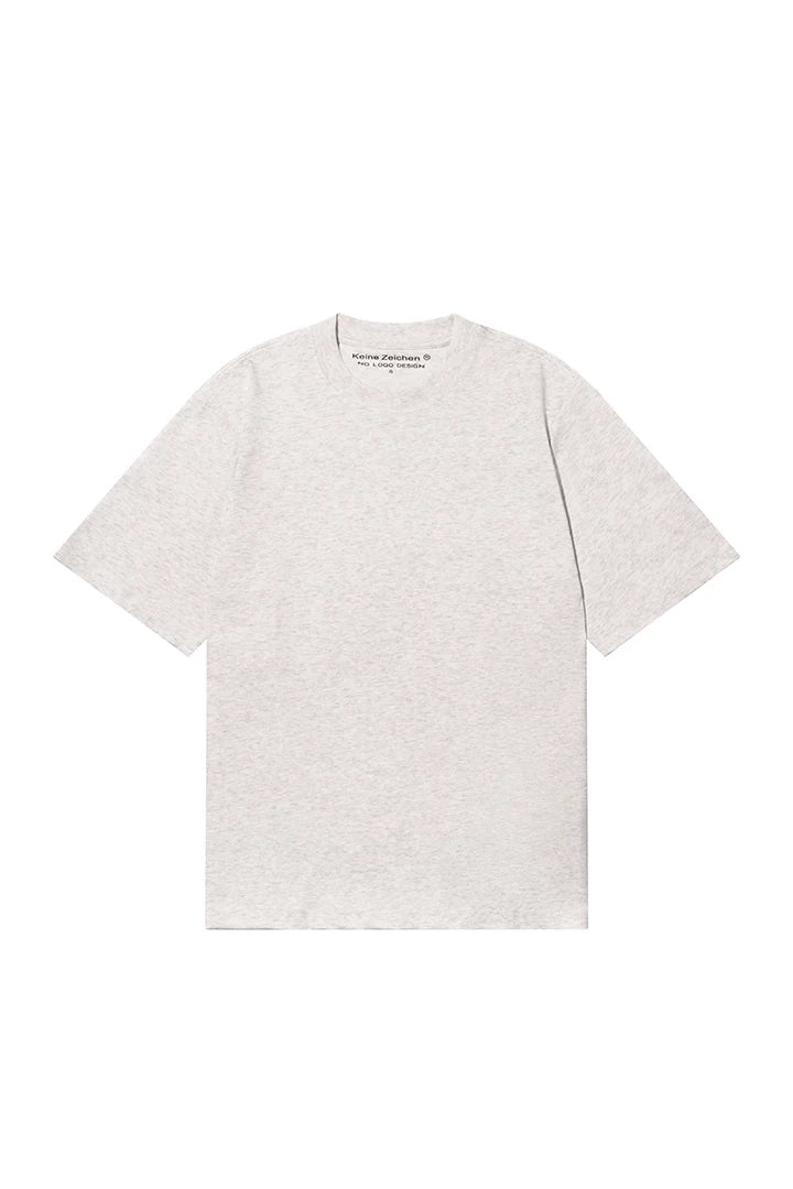 NO LOGO Small Neckline Short and Wide Casual Tee