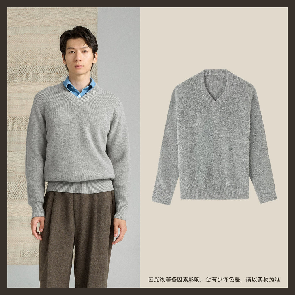 CULTUM Vintage Versatile Warm Knitted V-Neck Sweater