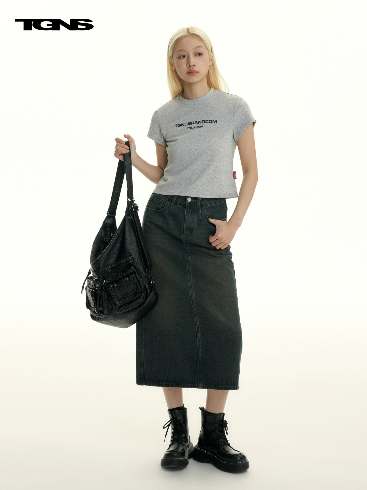 TGNS Front Shoulder Retro Slim Tee