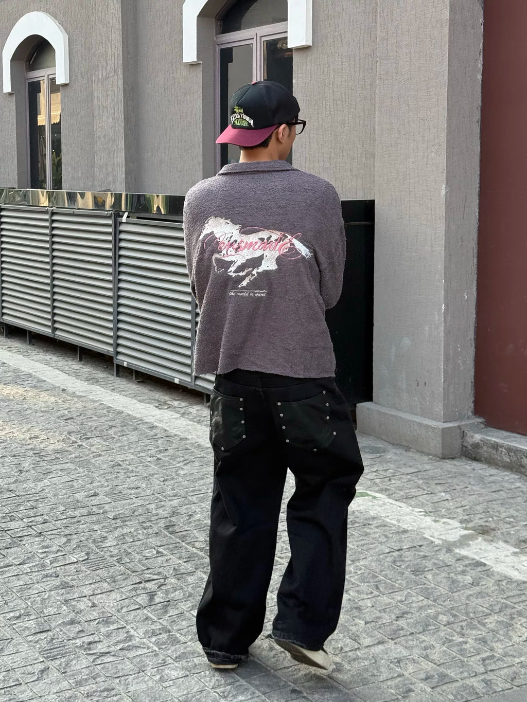 CENSMADE Year of The Horse Limited Embroidery Polo Lapel Knit Sweater