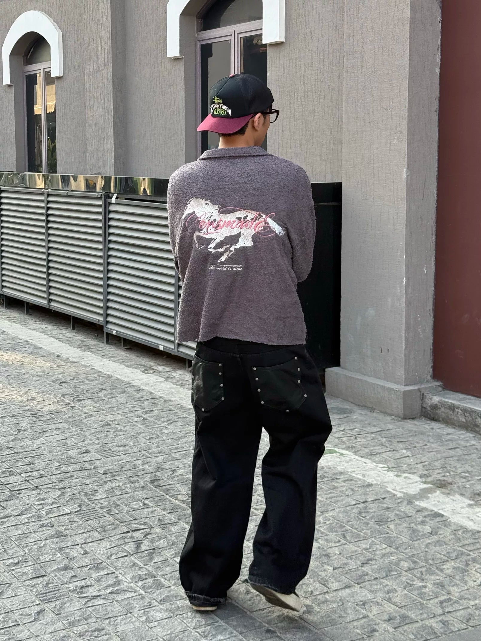 CENSMADE Year of The Horse Limited Embroidery Polo Lapel Knit Sweater