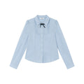 KANO Bow-Tie Lapel Long-Sleeve Fitted Shirt