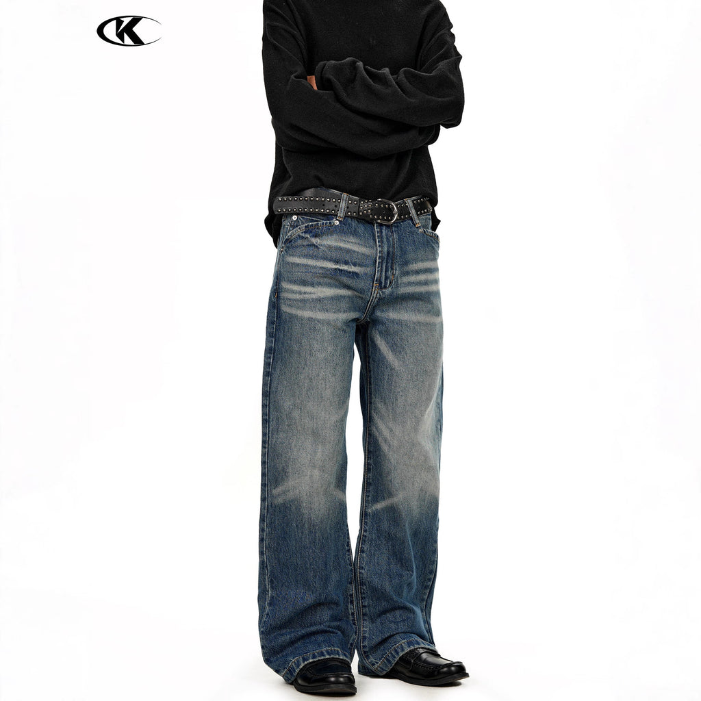 11KN Gradual Change Loose Versatile Straight Jeans