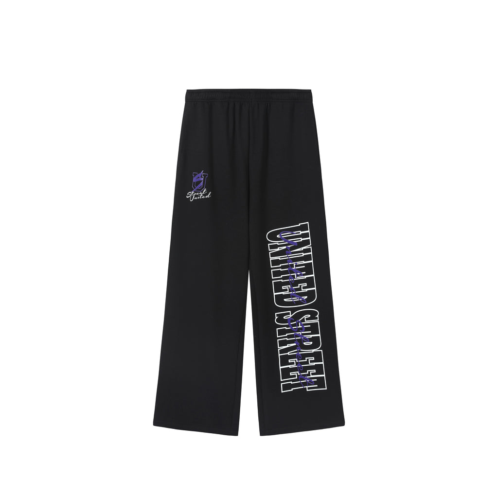 UNITED STREETZ US Letter 400g Breathable Loose Straight-Leg Sweatpants