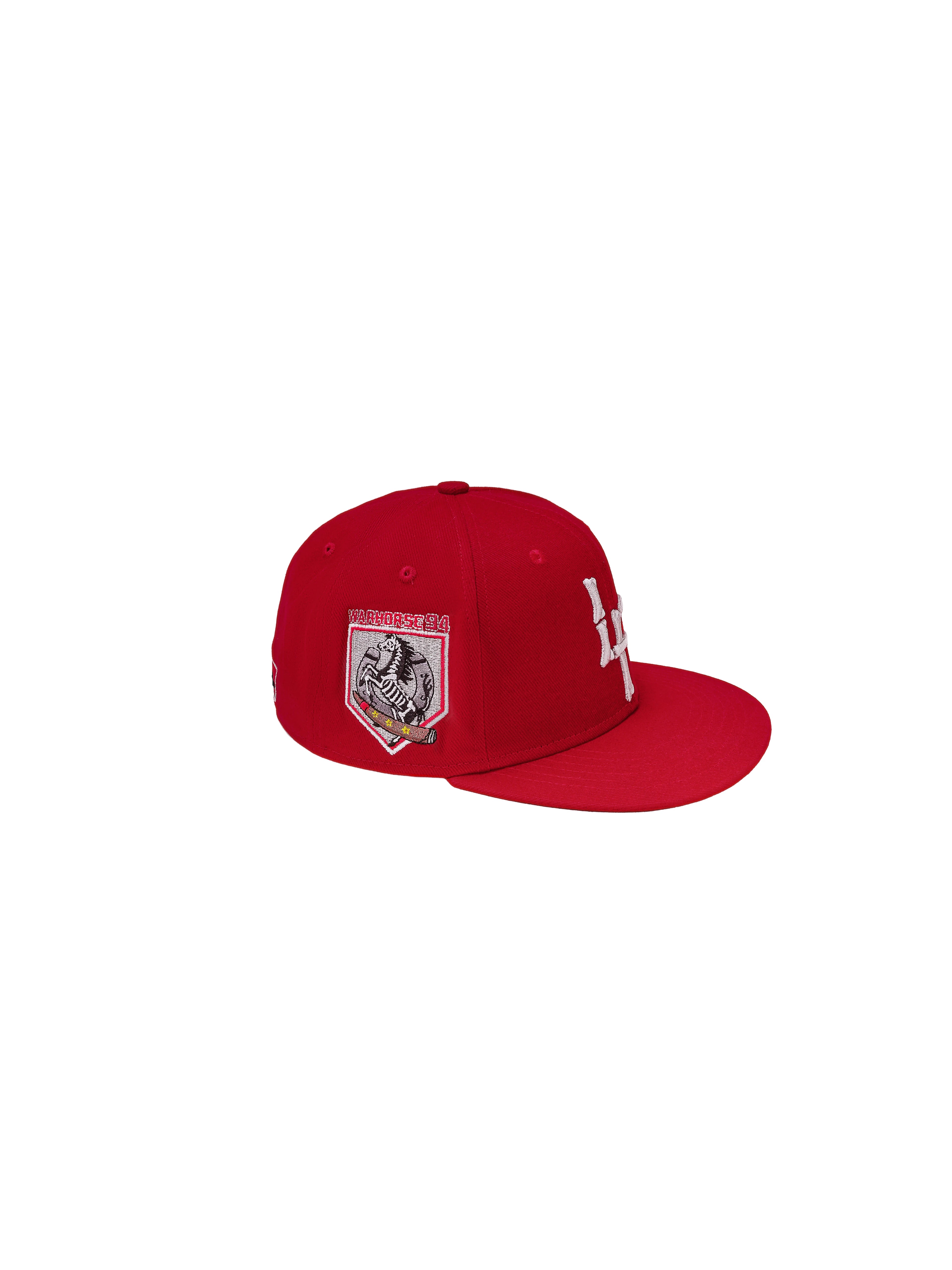 LIBERAFIT Racing Horse Skeleton 3D Embroidery Flat Brim Baseball Cap