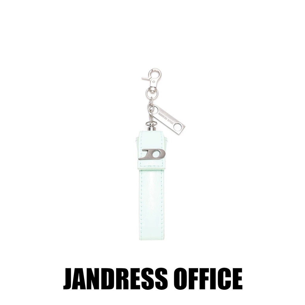 JANDRESS Black Faux Leather Mini Bag Charm - Keychain Pouch