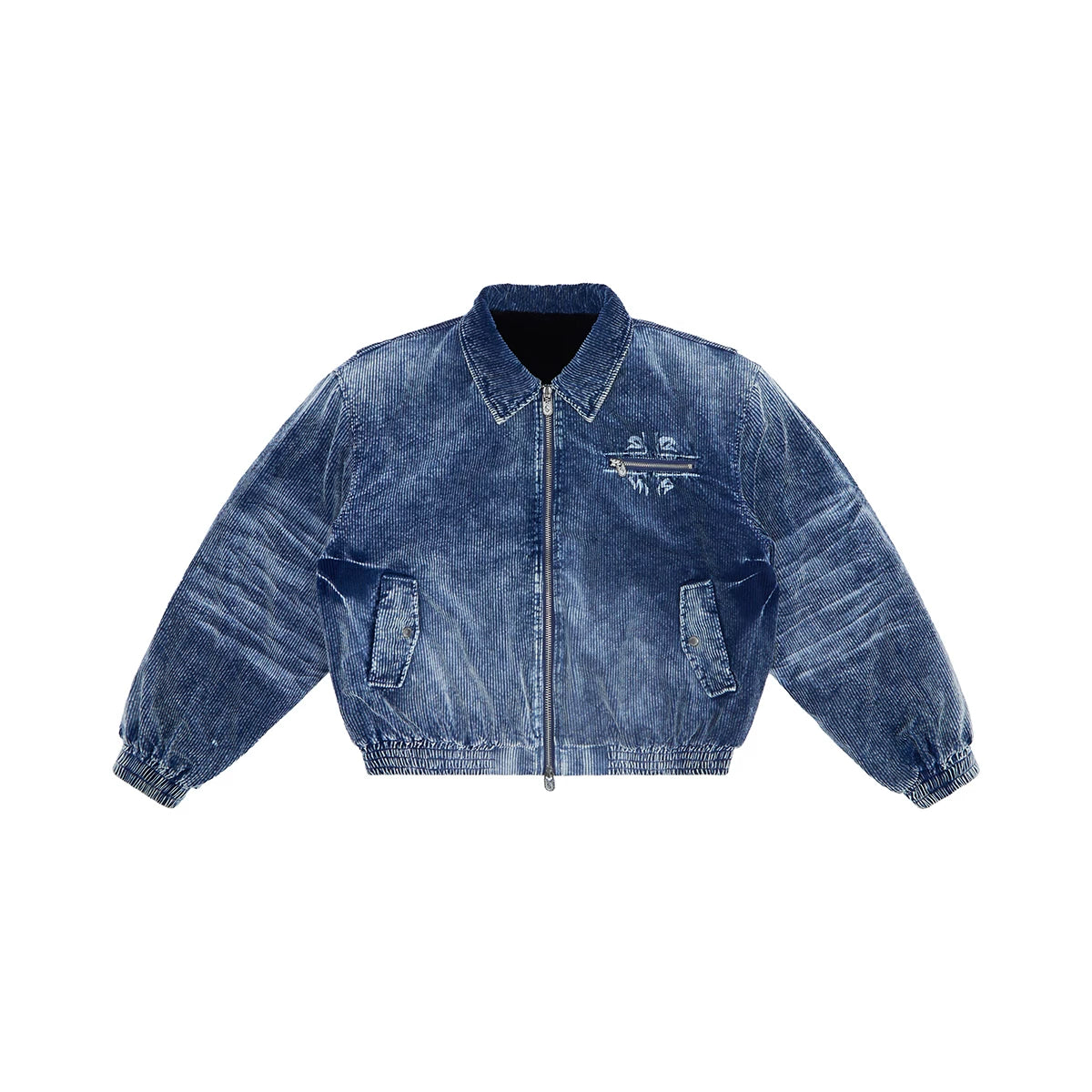 HAS2SONS 25FW Thick Indigo Washed Bomber Jacket
