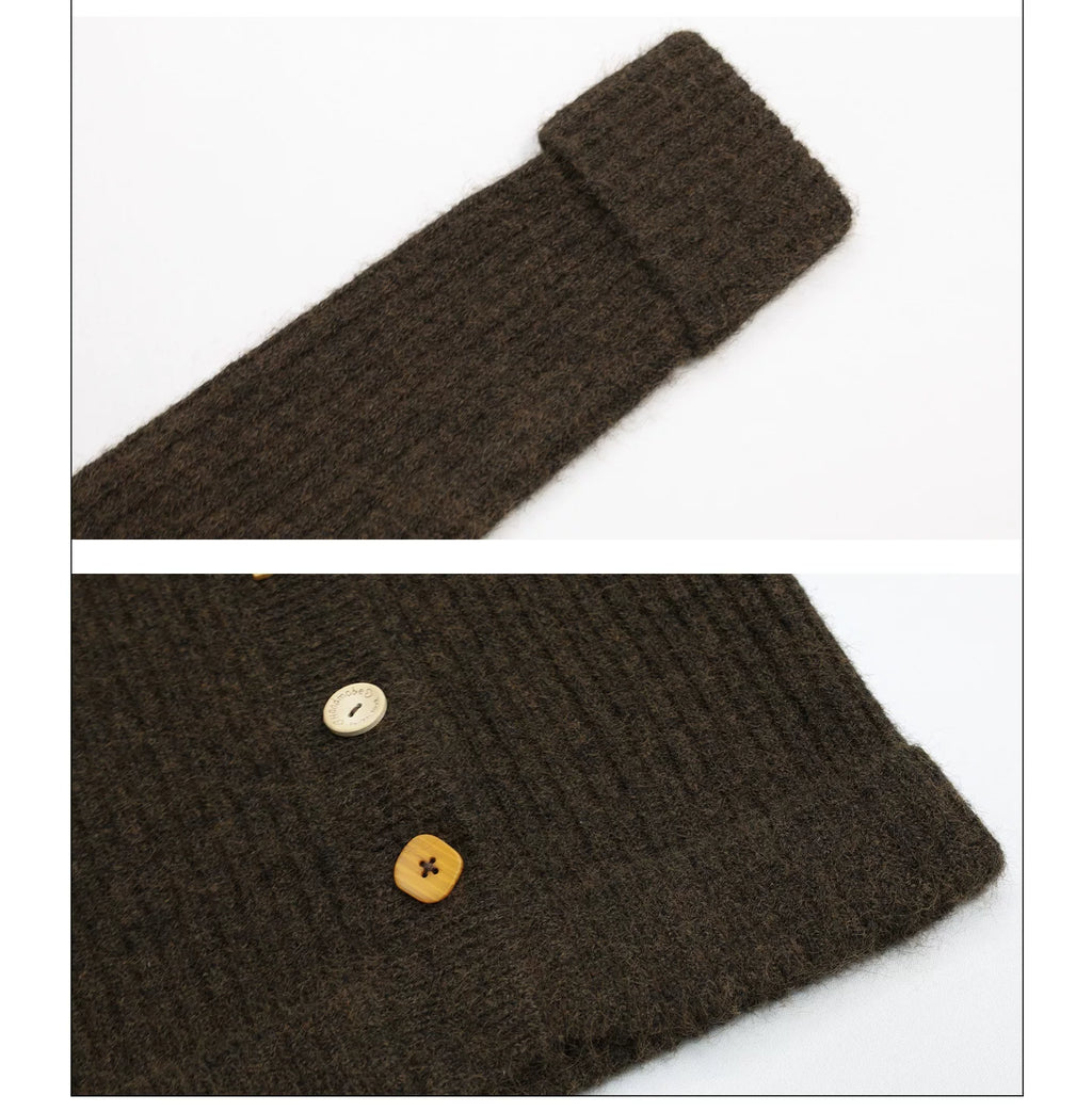Girlyhalo Vintage Lapel Cardigan Sweater Jacket