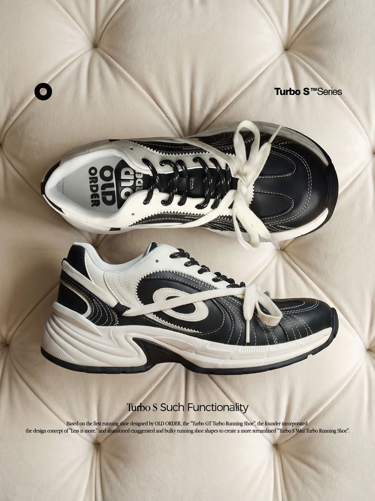 OLD ORDER Lace-Up Thick-Sole Running Sneaker