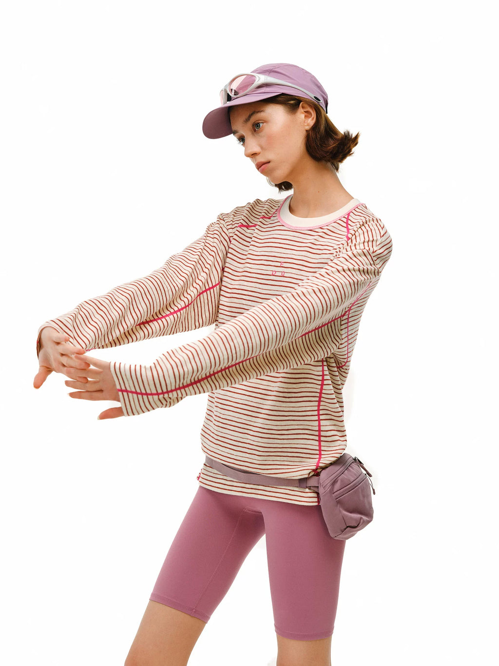 FPA Crew Neck Casual Contrast Striped Long Sleeve