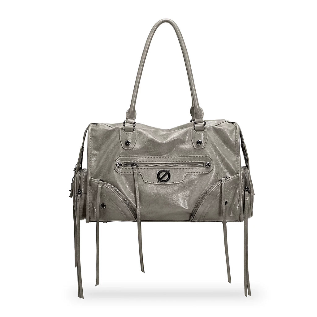 JELLY TOYBOY White Faux Leather Zip-Top Tote