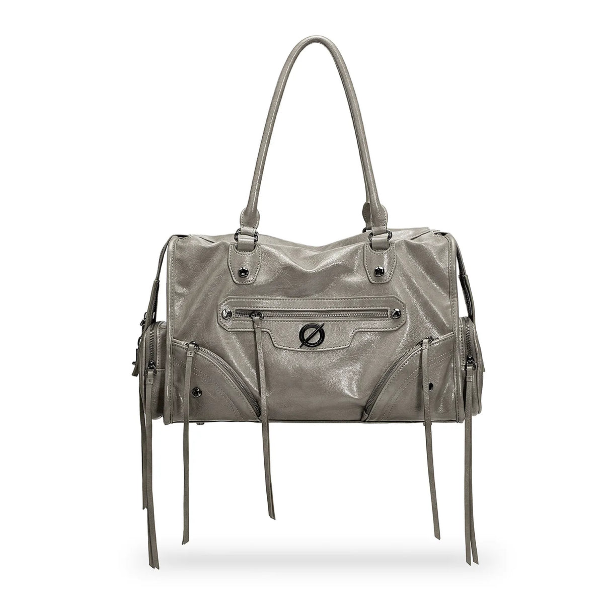 JELLY TOYBOY Faux Leather Studded Zip-Top Shoulder Bag