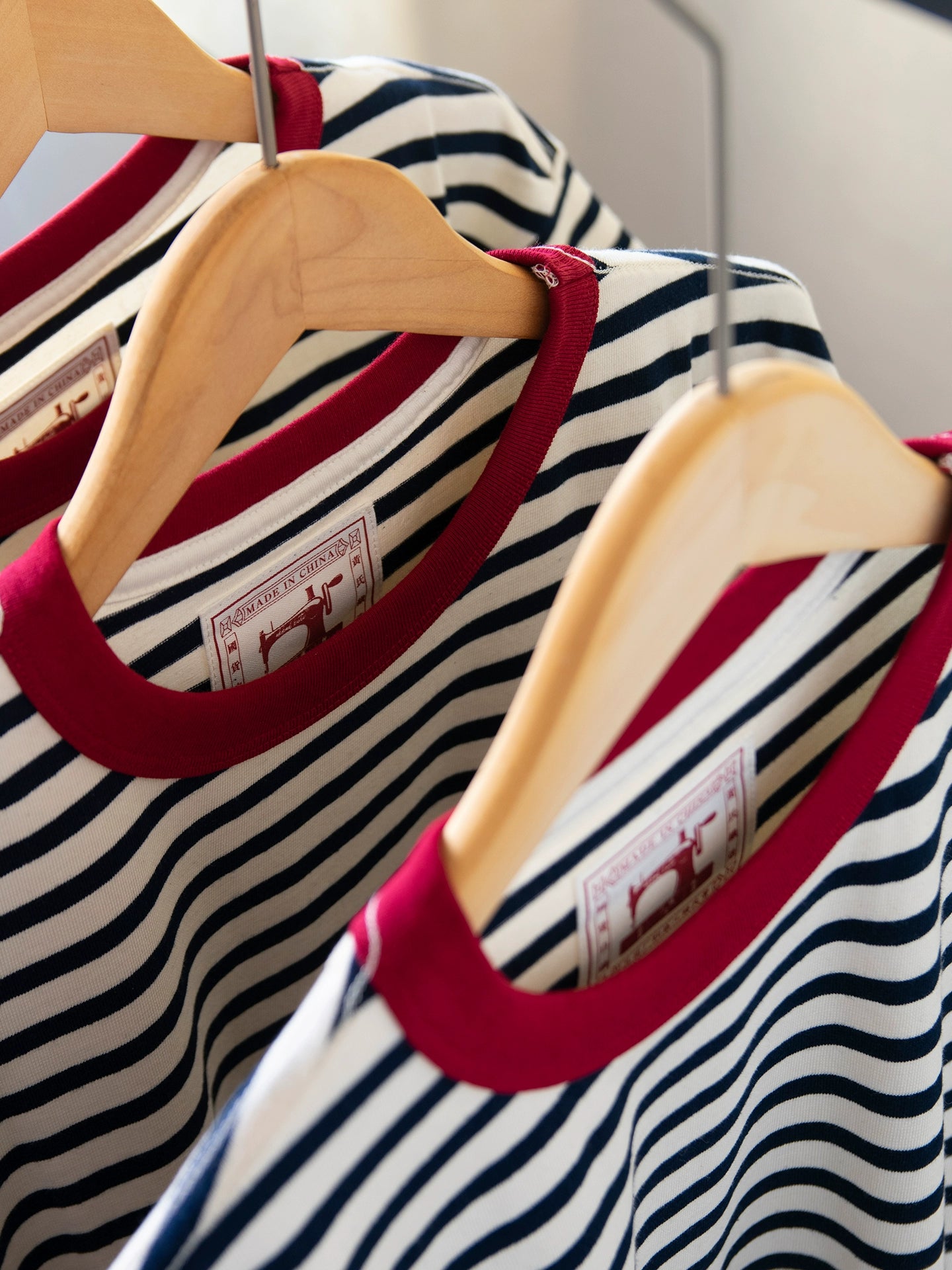 PrintAce Retro Sea Soul Striped Contrasting Loose Tee
