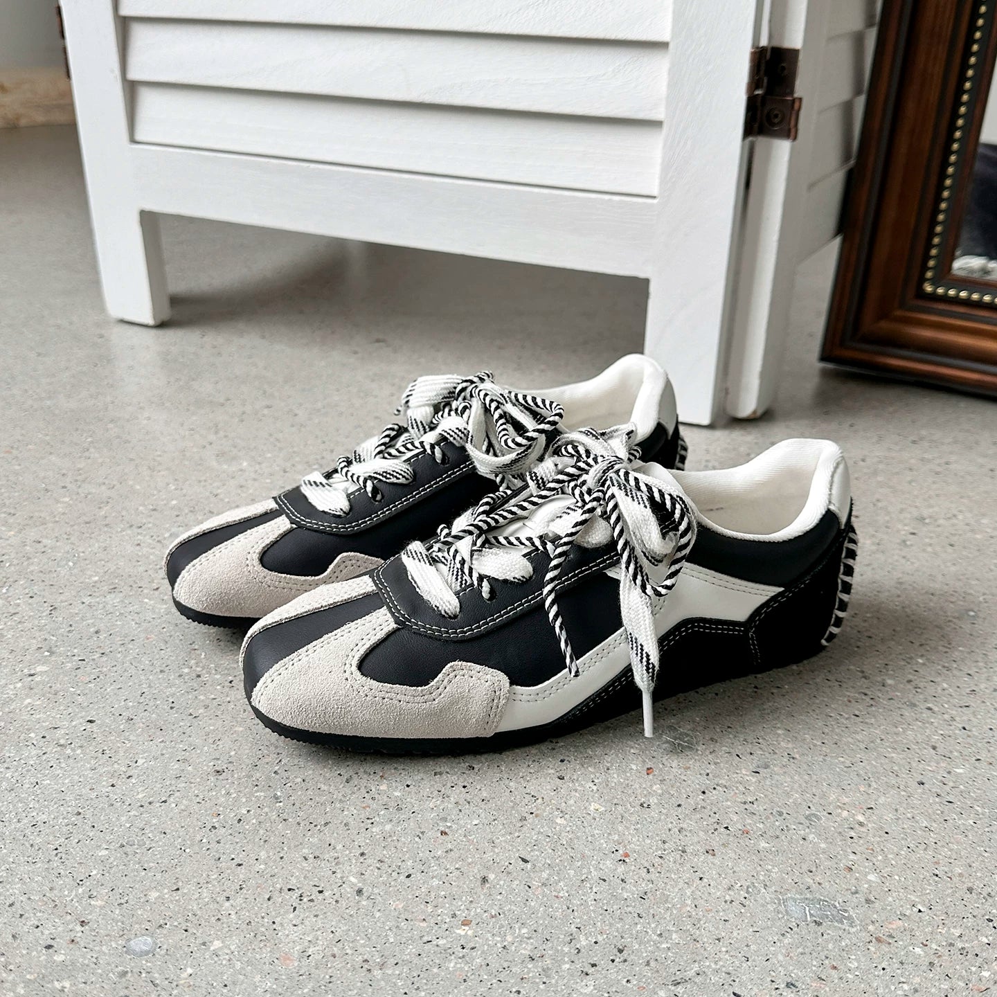 Lidaren Produced Deconstructed Patchwork Lace-Up Sneaker