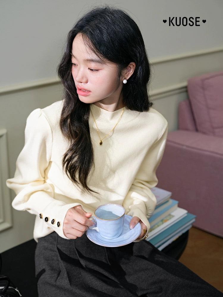 Kuose Waist and Inner Knitted Sweater Dress Two-piece Set