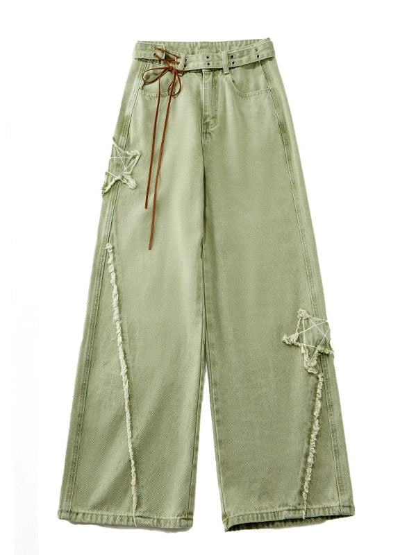 ZRSEE Wide-leg Star Jeans