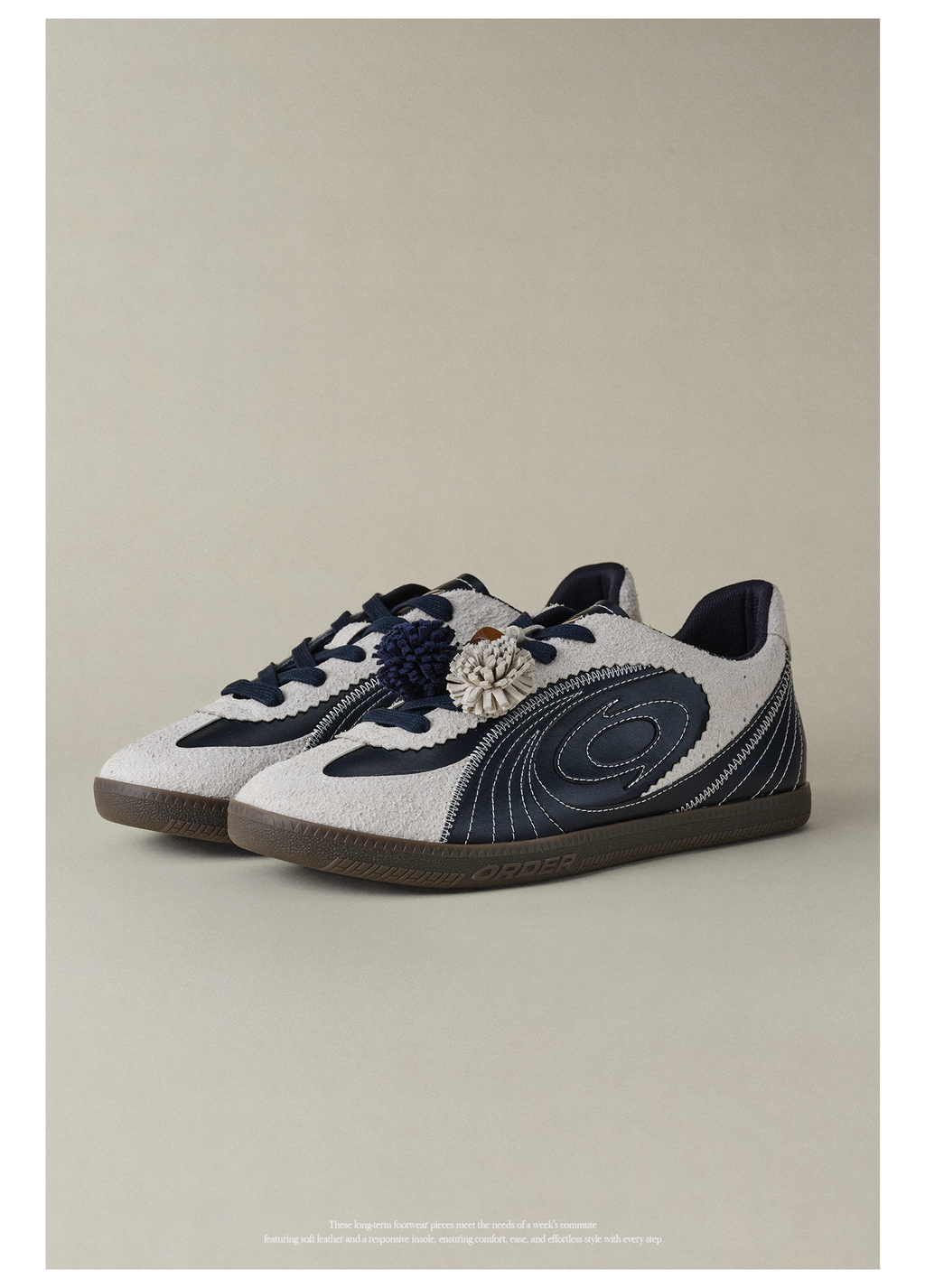 OLD ORDER Suede Thin Sole German Training Sneaker