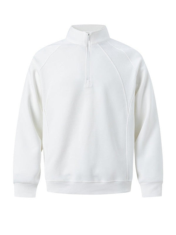 UNF Stand-up Collar Half-zip Sweater