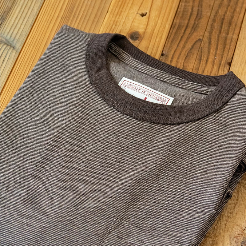 PrintAce Sand Brown Stripe 260g Breathable Oversized Tee