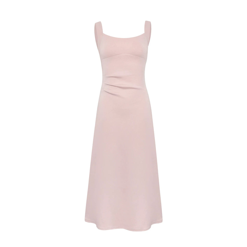 Wildberry Pink Strapless A-Line Maxi Dress