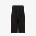 NO LOGO Raw Denim Mid-Rise Straight-Leg Jeans