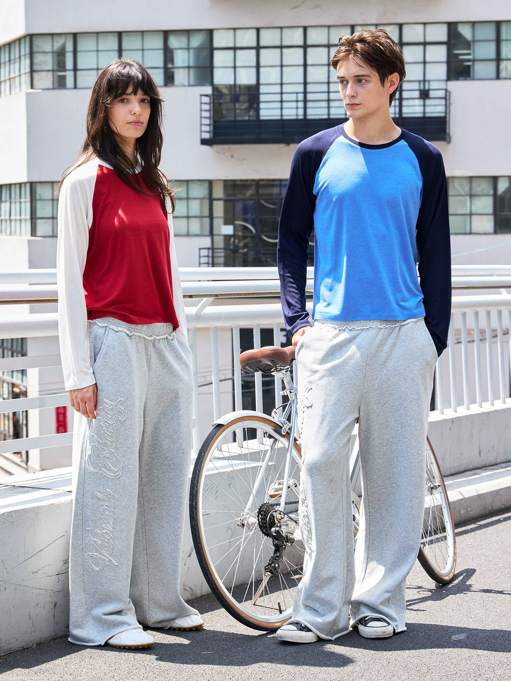 VLABMADE Color-Block 260g Breathable Cropped Long-Sleeve Tee