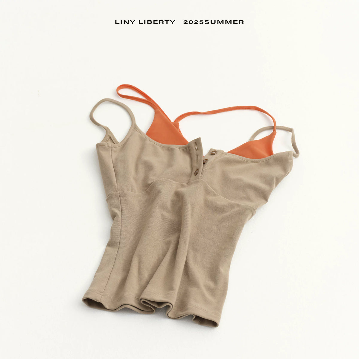 LINY LIBERTY Layered Slim Fit Knit Camisole Top