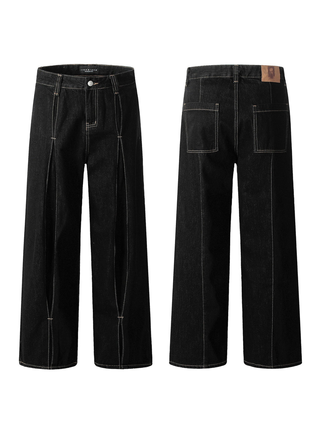 11KN Retro Bright Line Casual Wide-leg Trousers